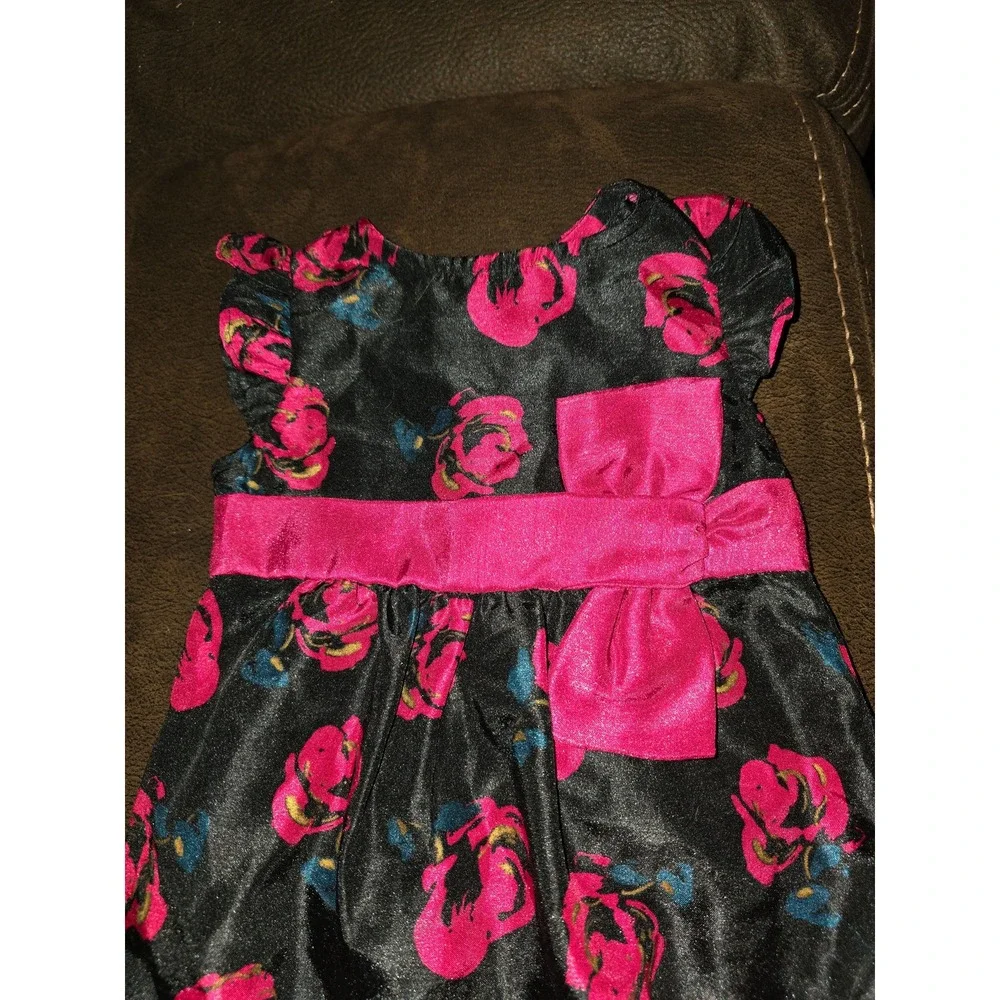 Dressed up by Gymboree‎ holiday Christmas rose outfit bubble  12 18 months